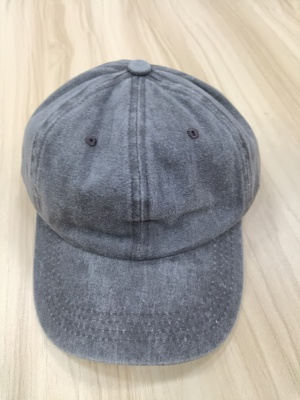 pure color Washed Cotton Sports Sunshade Spring Summer Peaked Cap K-style Big Head Circumference Long Brim Dome Baseball Cap Women